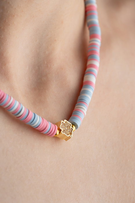 Heliophilia Silver Collar KL-0861 Multicolor con Colgante de Trébol Heliophilia Silver Collar KL-0861 Multicolor con Colgante de Trébol